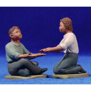 Children catalan playing M1 12 cm clay painted Delgado