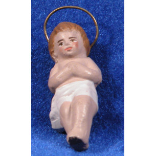 Baby Jesus 9 cm clay painted Figuralia