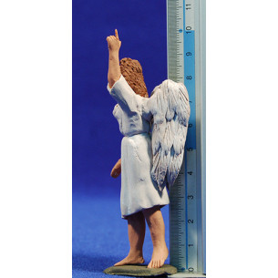 Angel 8 cm clay painted Delgado
