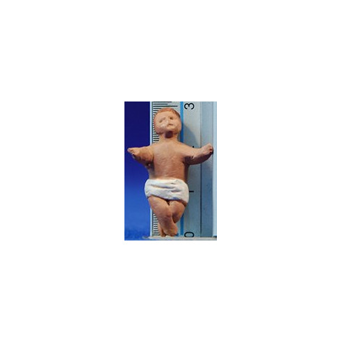Niño Jesús 8 cm barro pintado Delgado