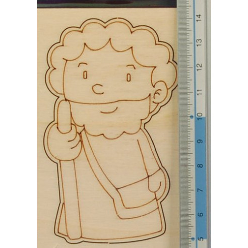 Nacimiento con reyes para pintar Funnyimán9 cm madera La lluna