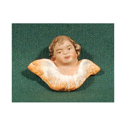 Cabeza de ángel 2,5 cm barro pintado