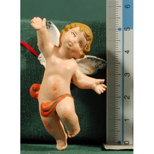Angelo appesi 5,5 cm  terracotta dipinte