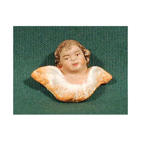 Cabeza de ángel 2,5 cm barro pintado