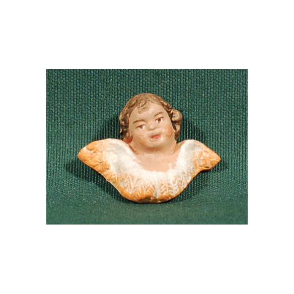 Cabeza de ángel 2,5 cm barro pintado