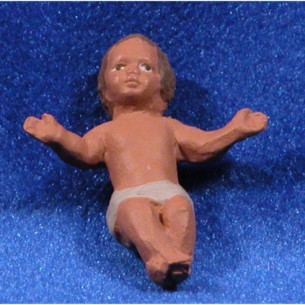 Baby Jesus 12 cm clay painted Delgado