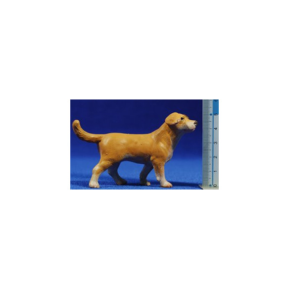 Dog 12 cm clay painted