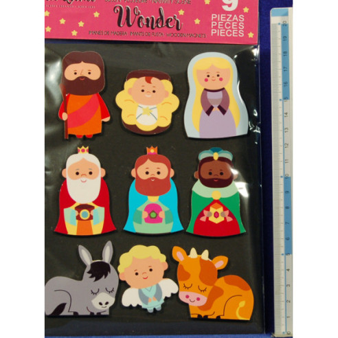 Nacimiento con reyesimánWONDER 6 cm madera La lluna