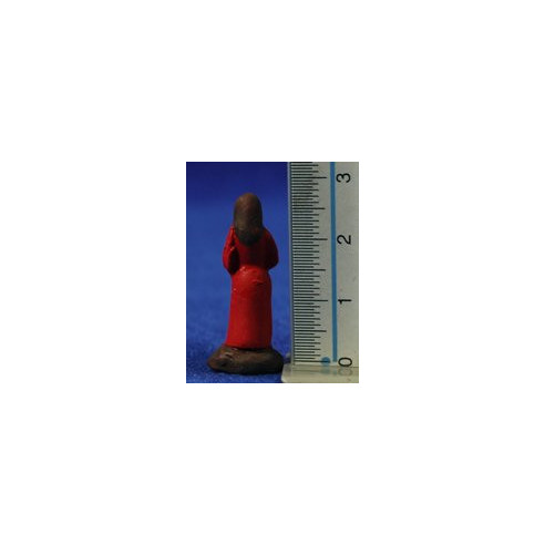 Girl 3 cm clay painted