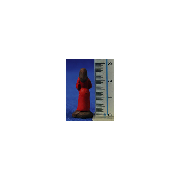 Niña 3 cm barro pintado