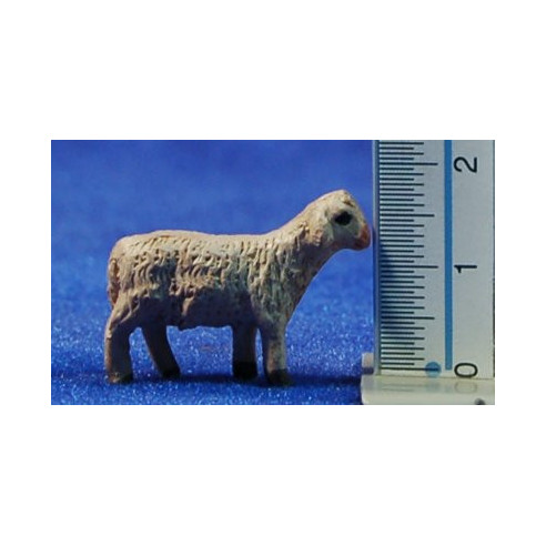 Lamb 3 cm clay painted