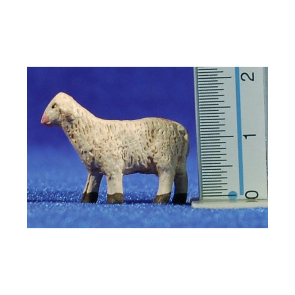 Cordero 4 cm barro pintado