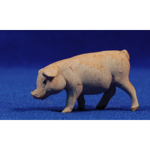 Pig 6 cm clay painted