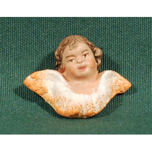 Testa di angelo 2,5 cm terracotta dipinte