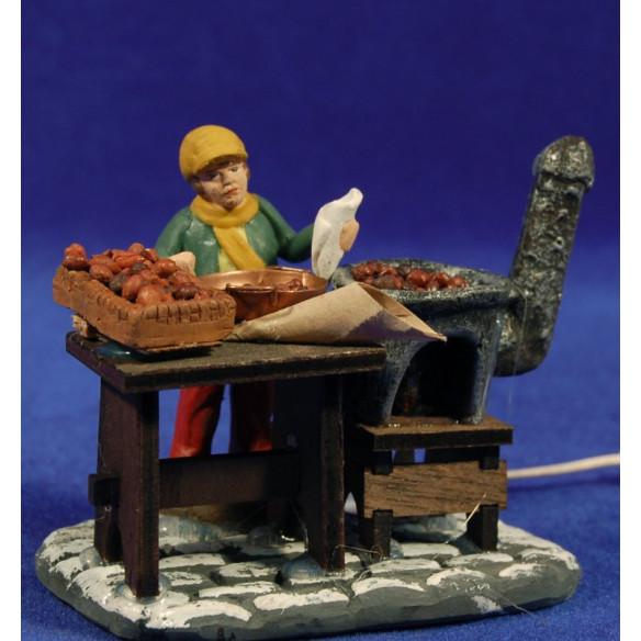 Castagnaro con ñuce 7 cm terracotta dipinte