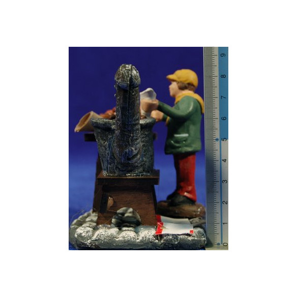 Castagnaro con ñuce 7 cm terracotta dipinte