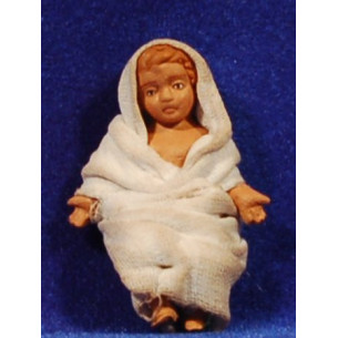 Nen Jesús amb vestit 12 cm fang pintat