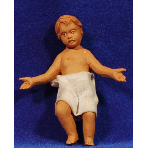 Baby Jesus M2 28 cm clay painted