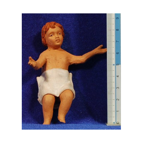 Gesù bambino M2 30 cm terracotta dipinte