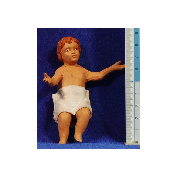 Gesù bambino M2 30 cm terracotta dipinte