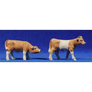Vitello 10 cm terracotta depinte