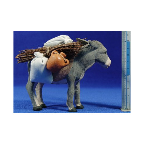 Donkey 14 cm clay painted