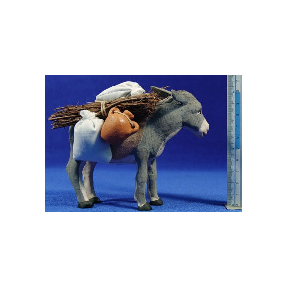 Donkey 14 cm clay painted