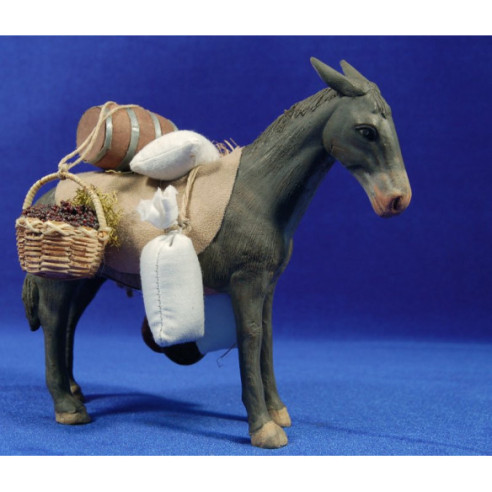 Donkey 18 cm clay painted