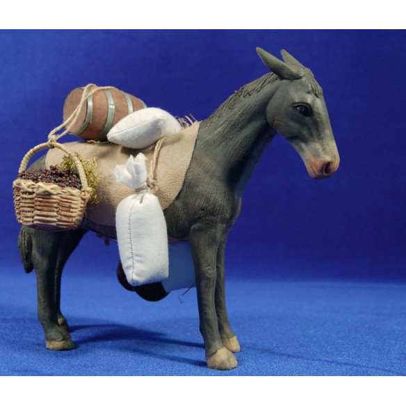 Donkey 18 cm clay painted