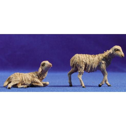 Pecora 14 cm terracotta dipinte