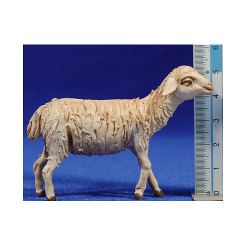 Pecora 14 cm terracotta dipinte