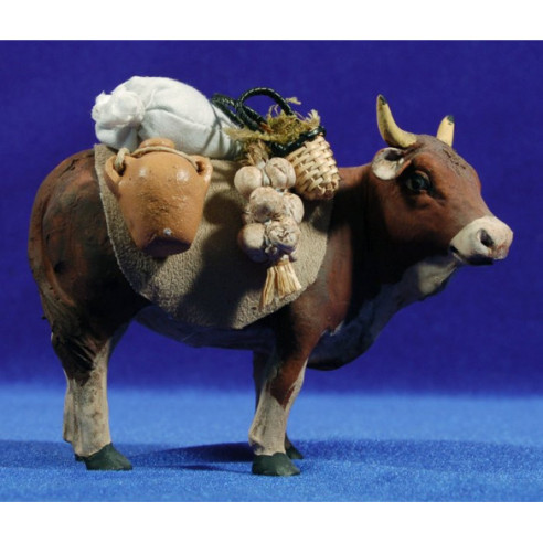Cow 14 cm clay painted