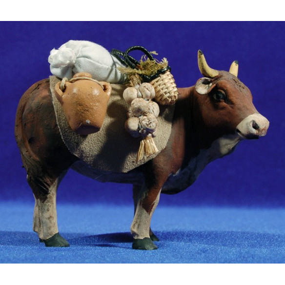 Cow 14 cm clay painted