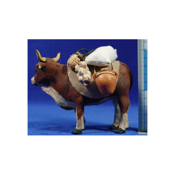 Cow 14 cm clay painted