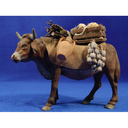 Cow 18 cm clay painted