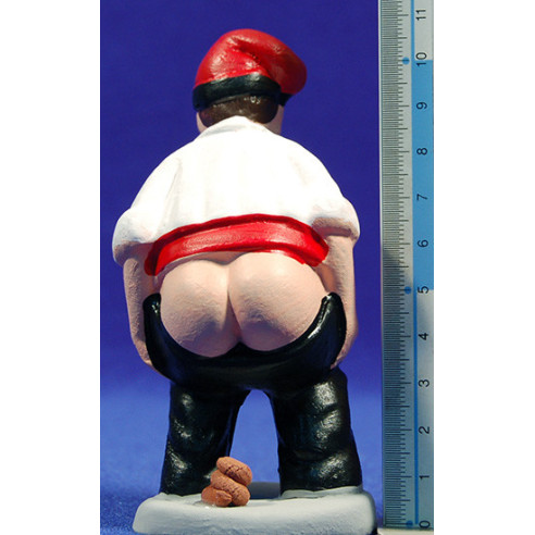 Catalan caganer 14 cm clay painted