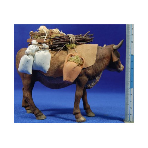 Cow 18 cm clay painted
