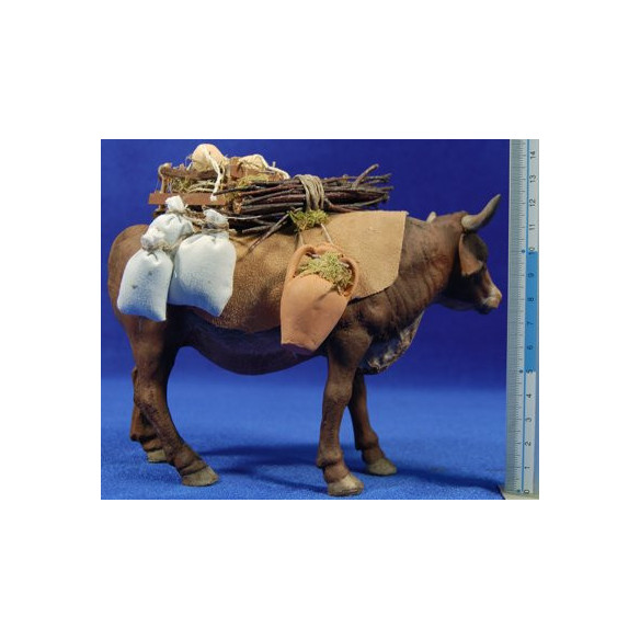 Cow 18 cm clay painted