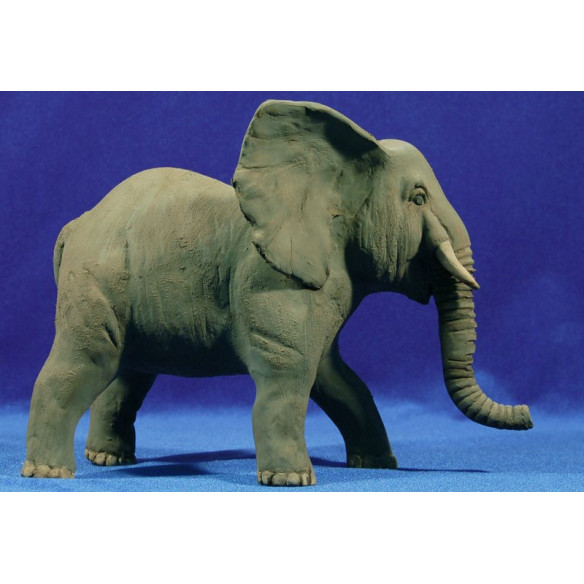 Elefante 12 cm terracotta dipinte