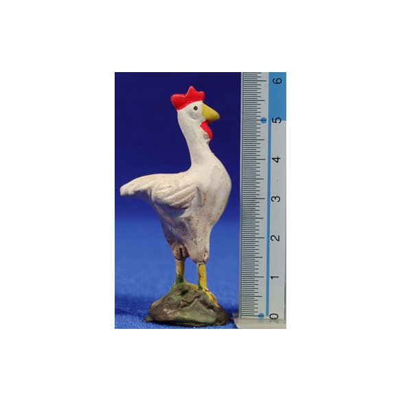 Chicken 10 cm clay painted