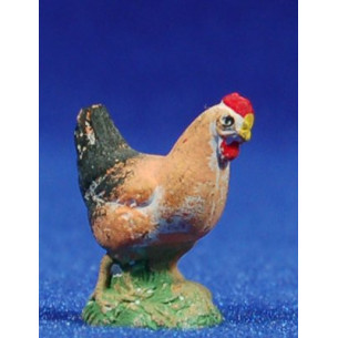 Chicken 8 cm clay painted