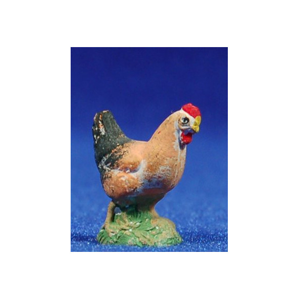 Gallina 8 cm terracotta dipinte