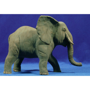 Elephant 12 cm clay painted