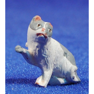 Gatto 10 cm terracotta dipinte