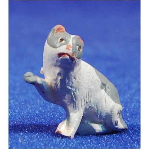 Gatto 10 cm terracotta dipinte