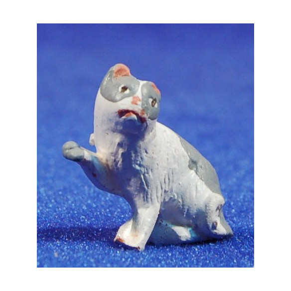 Gatto 10 cm terracotta dipinte