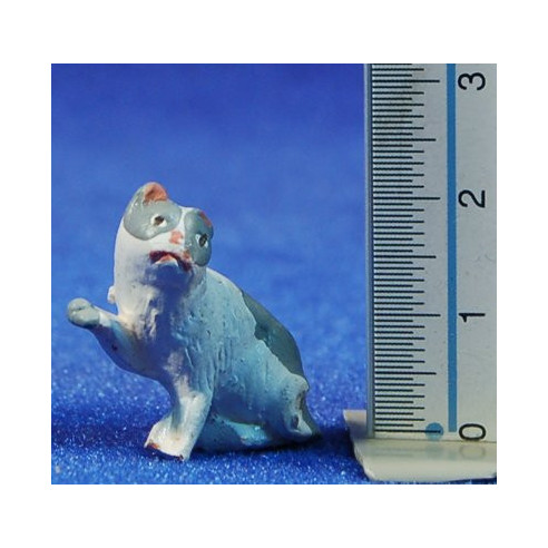 Gatto 10 cm terracotta dipinte