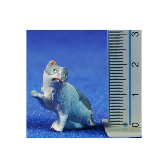 Gatto 10 cm terracotta dipinte