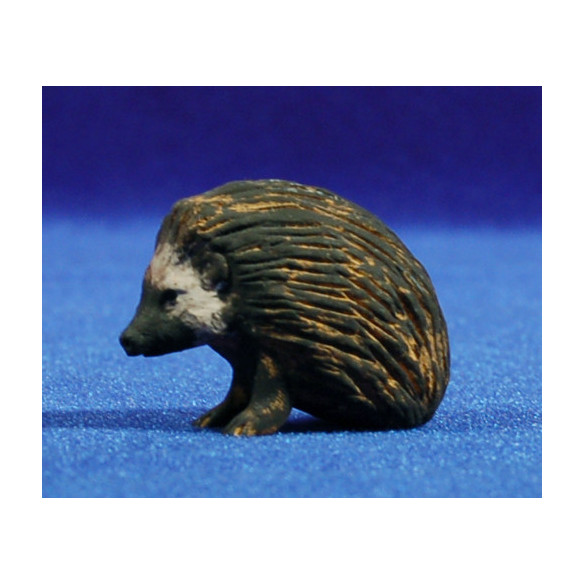 Erizo 12 cm barro pintado