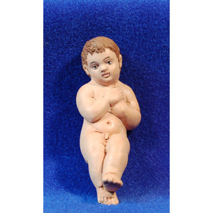 Gesù bambino 30-32 cm terracotta dipinte